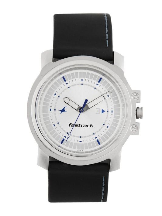 Fastrack Men Sliver-Toned Dial Watch NA3039sl01