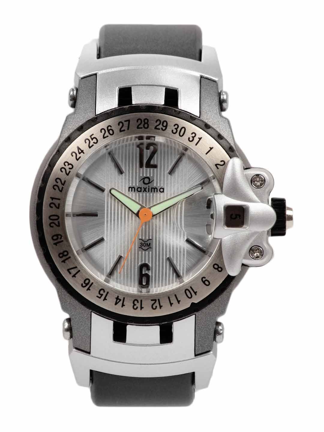 Maxima Men Silver Dial Attivo Watch