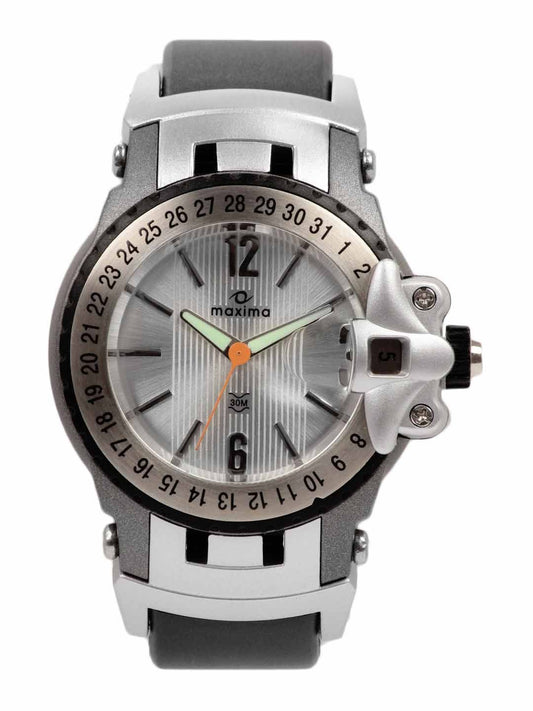 Maxima Men Silver Dial Attivo Watch