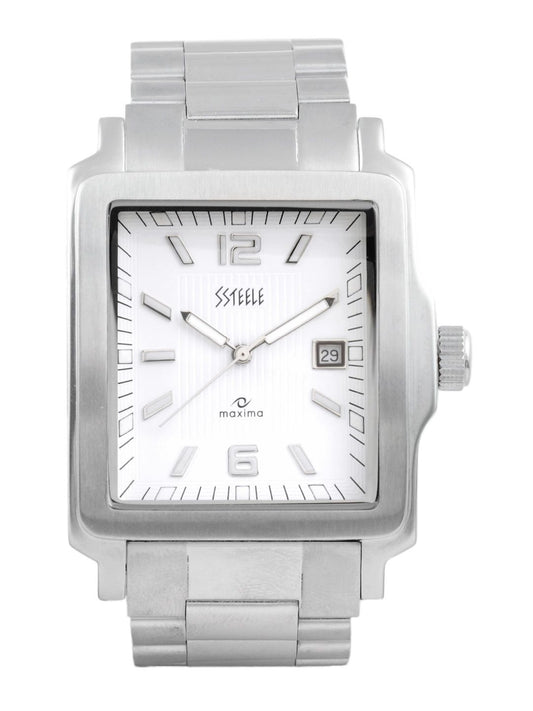 Maxima Men White Dial Watch