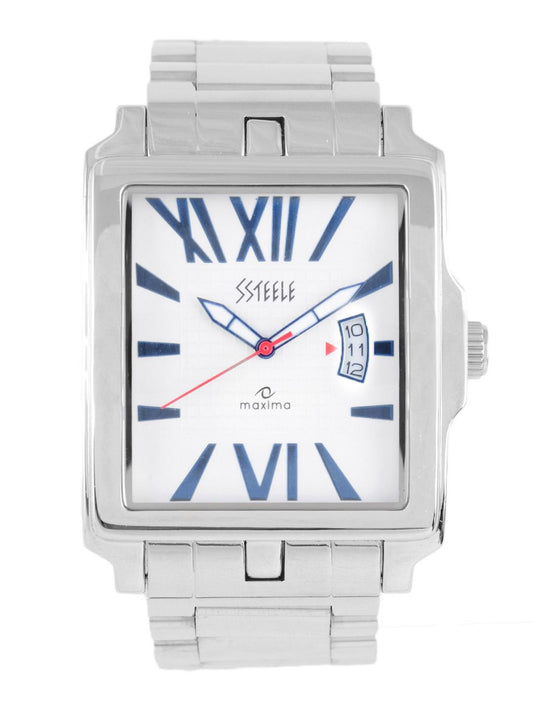 Maxima Men White Dial Watch