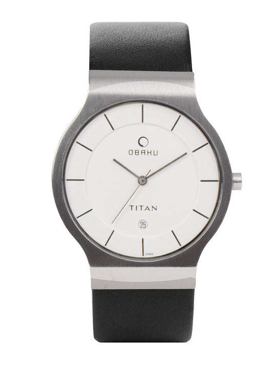 Titan Men White Dial Watch