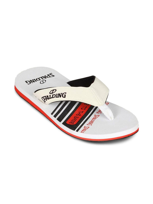 Spalding Men's Black and White Graphic Flip Flop