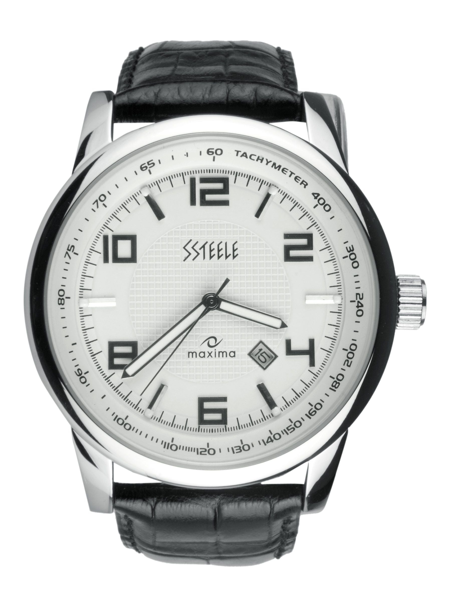 Maxima Ssteele Men White Watch