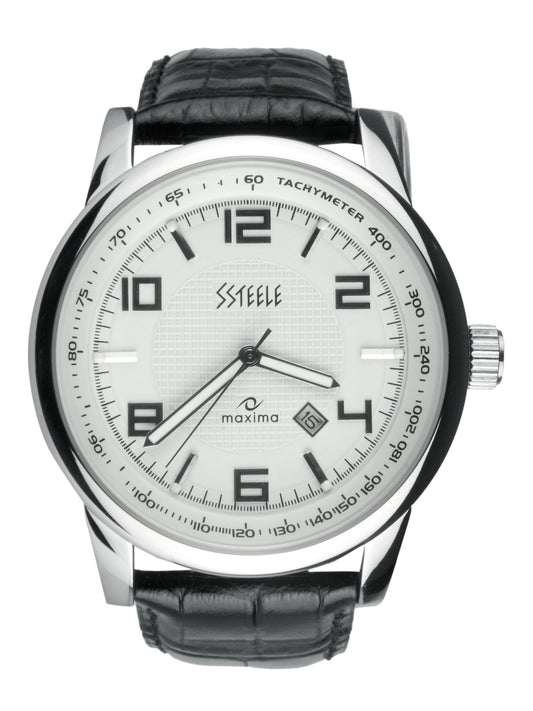 Maxima Ssteele Men White Watch