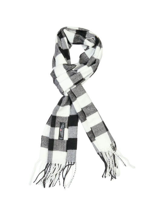 Lino Perros Men Black Check Scarf