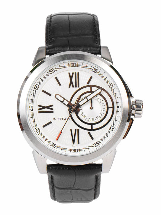 Titan Men White Dial Watch
