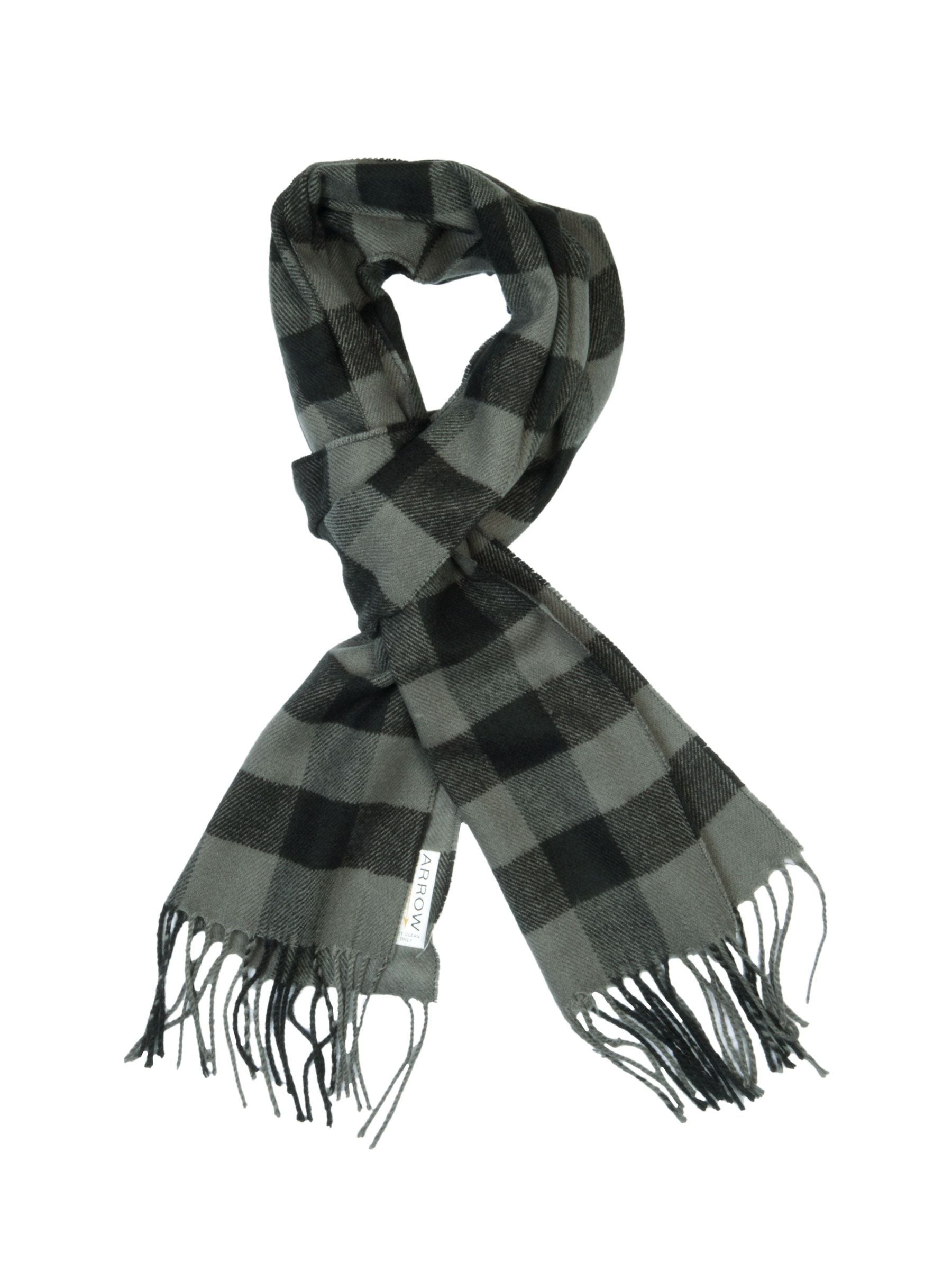 Arrow Men Grey Check Scarf