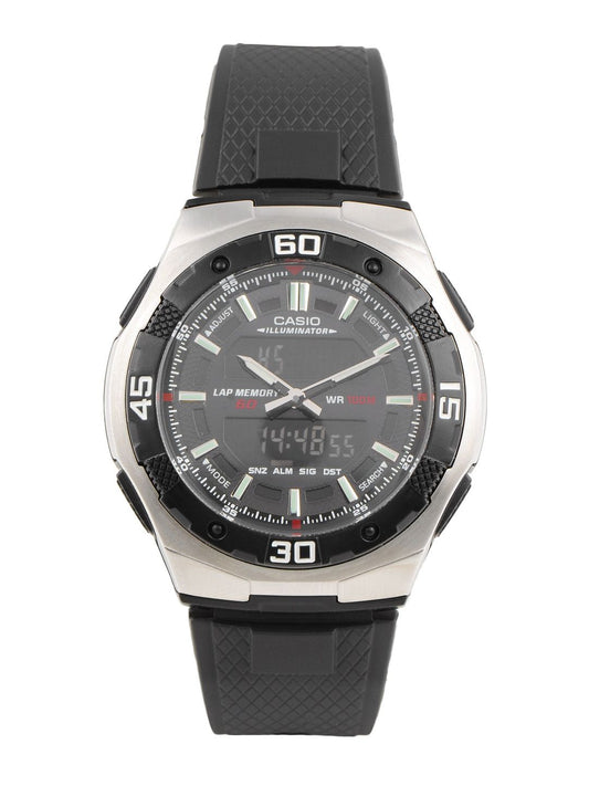 CASIO YOUTH Men Black Small Dial Digital Watch AD142