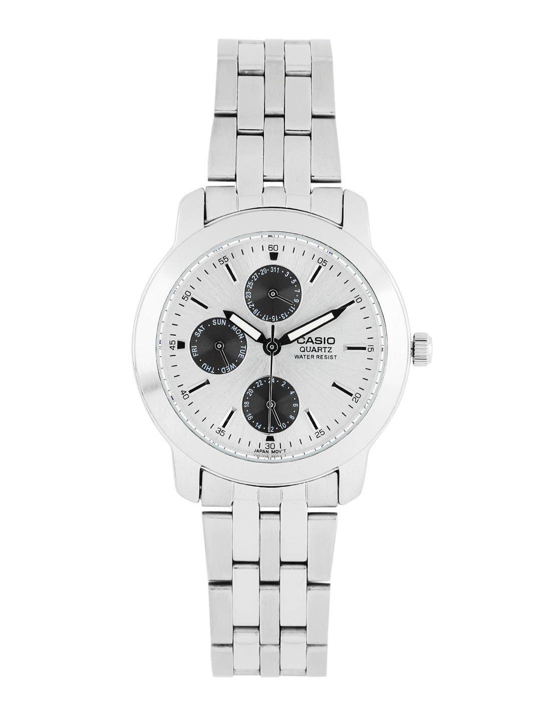 CASIO Enticer Men Silver-Toned Chronograph Watch A440