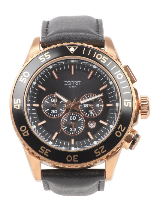 Esprit Men  Black Dial Chronograph Watch