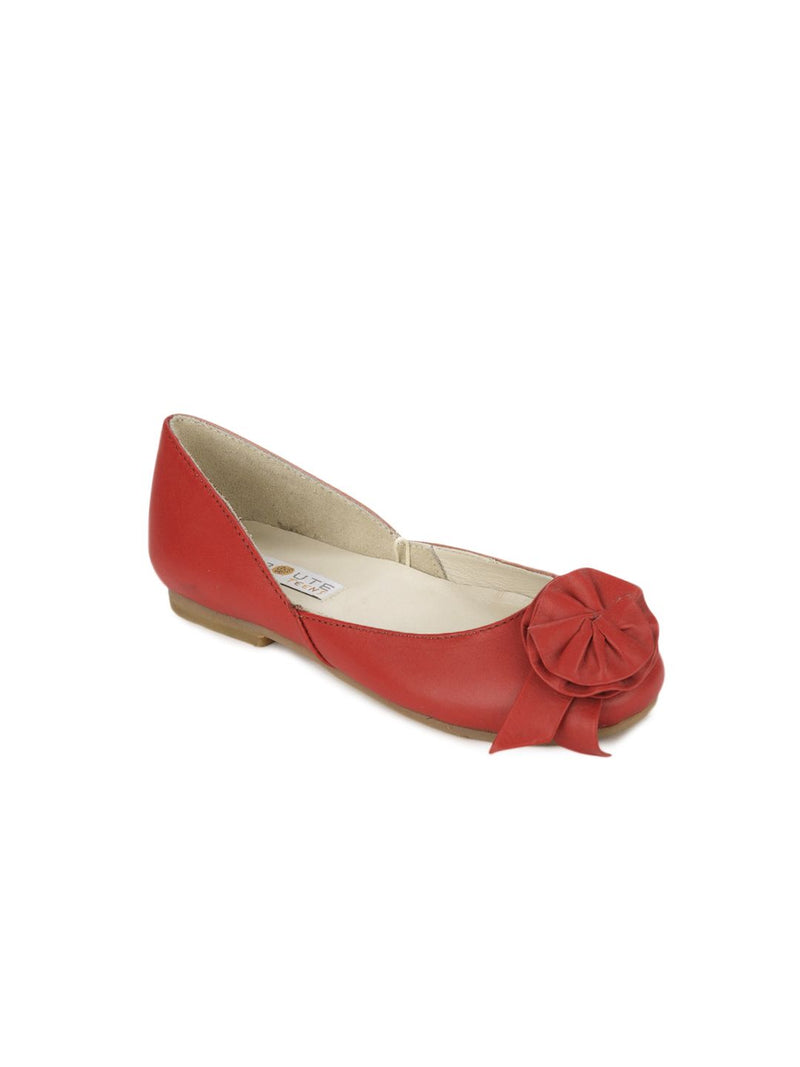 Enroute Teens Girls Red Ballet Flats