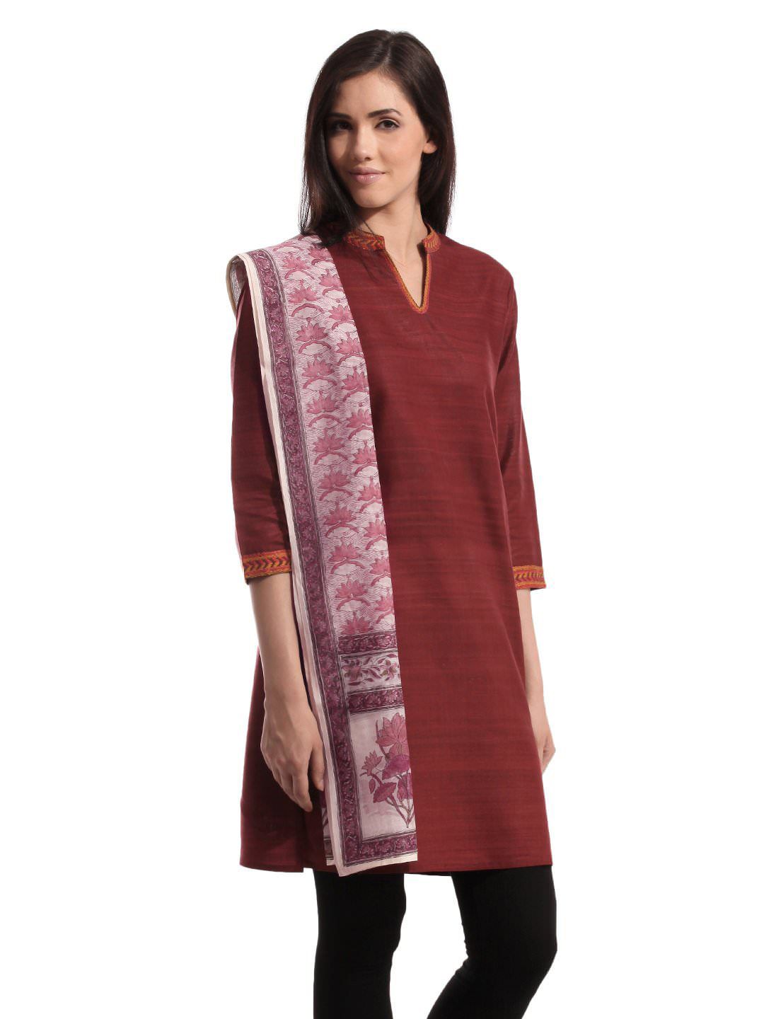 Fabindia Women Chanderi Multi Coloured Stole