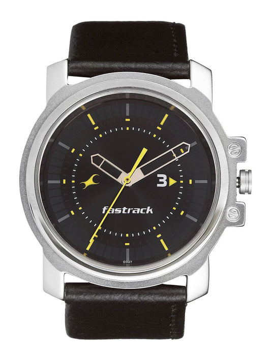 Fastrack Men Black Dial Watch NA3039SL02
