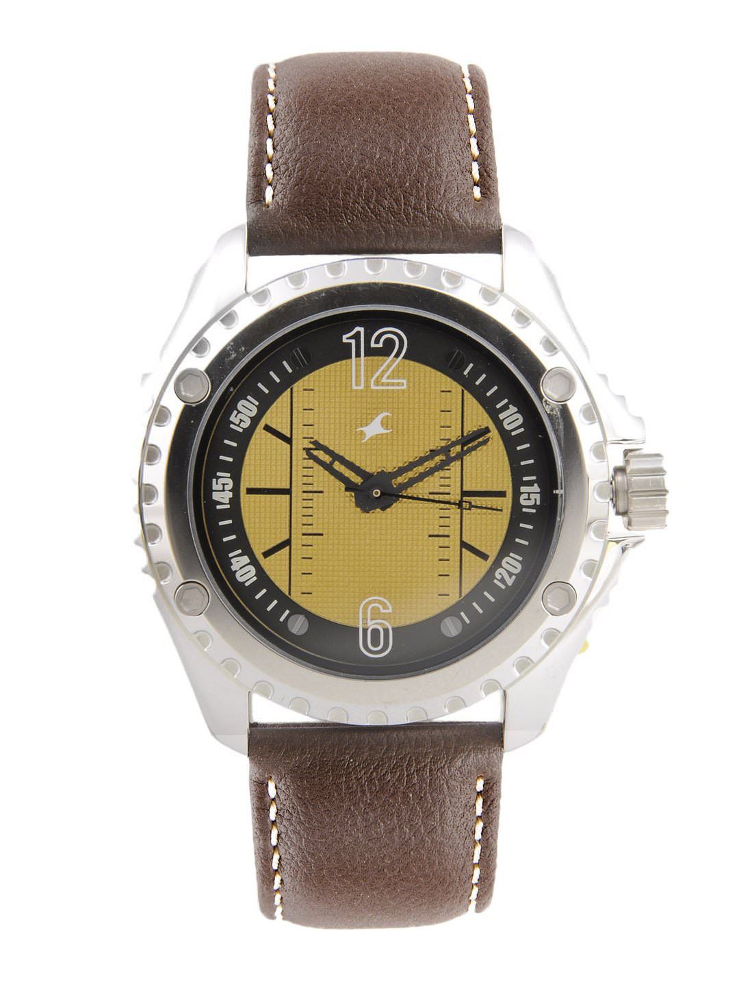 Fastrack Men Golden Dial Watch