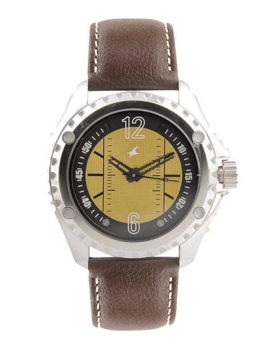 Fastrack Men Golden Dial Watch