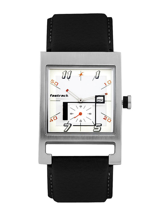 Fastrack Men Silver-Toned Dial Watch NA1387SL02
