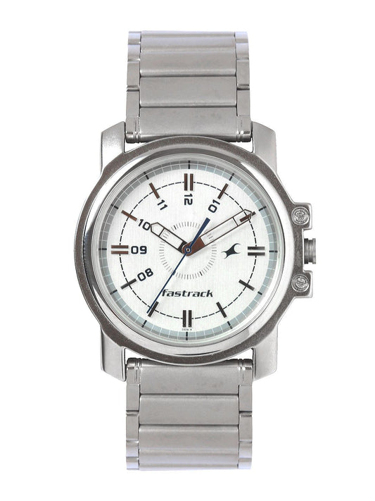 Fastrack Men White Dial Watch NB3039SM01