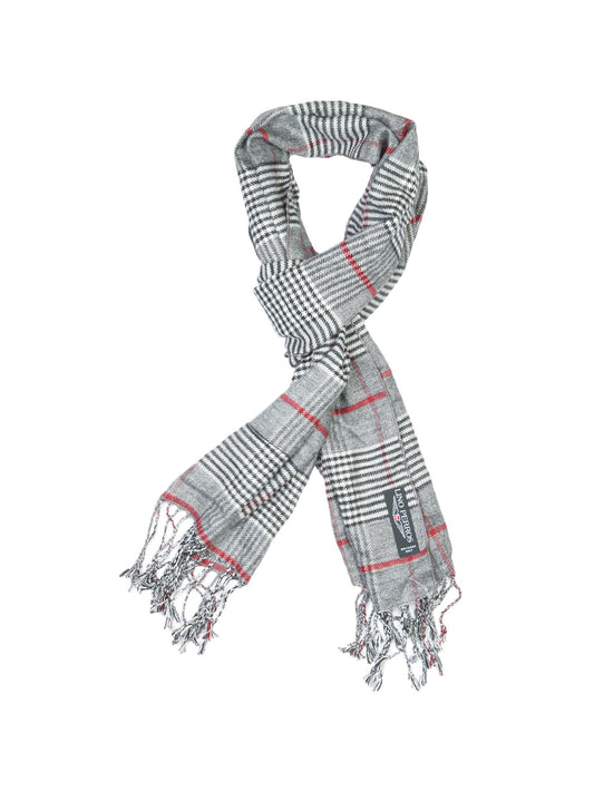 Lino Perros Men Grey Check Scarf