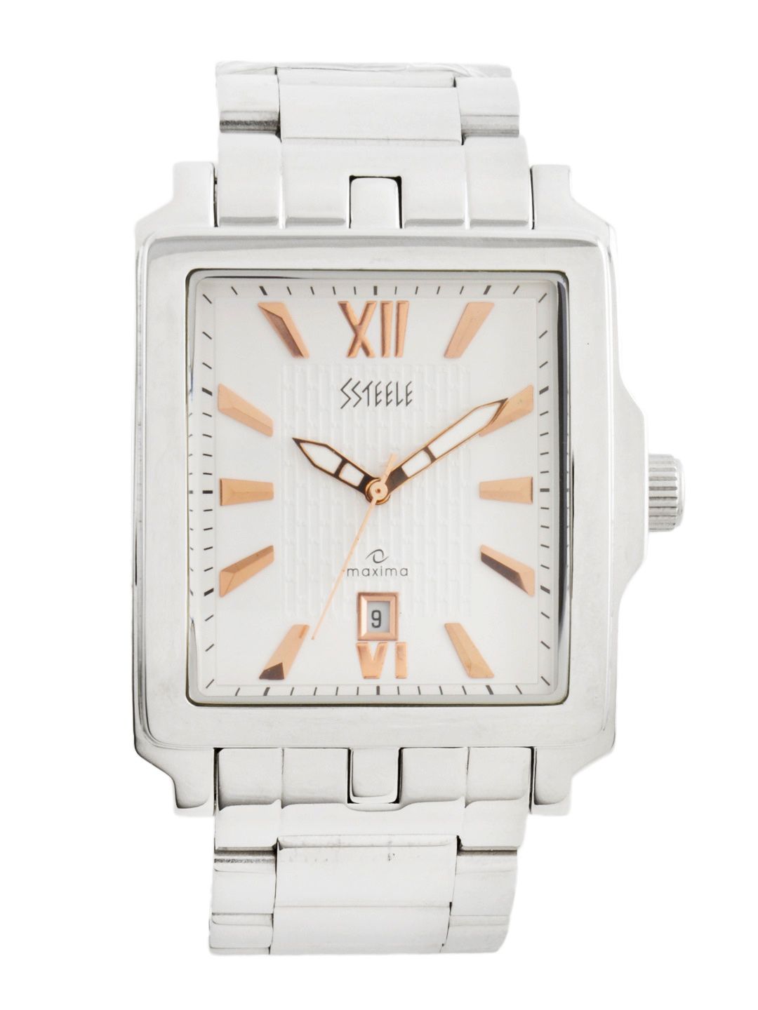 Maxima Men White Dial Watch