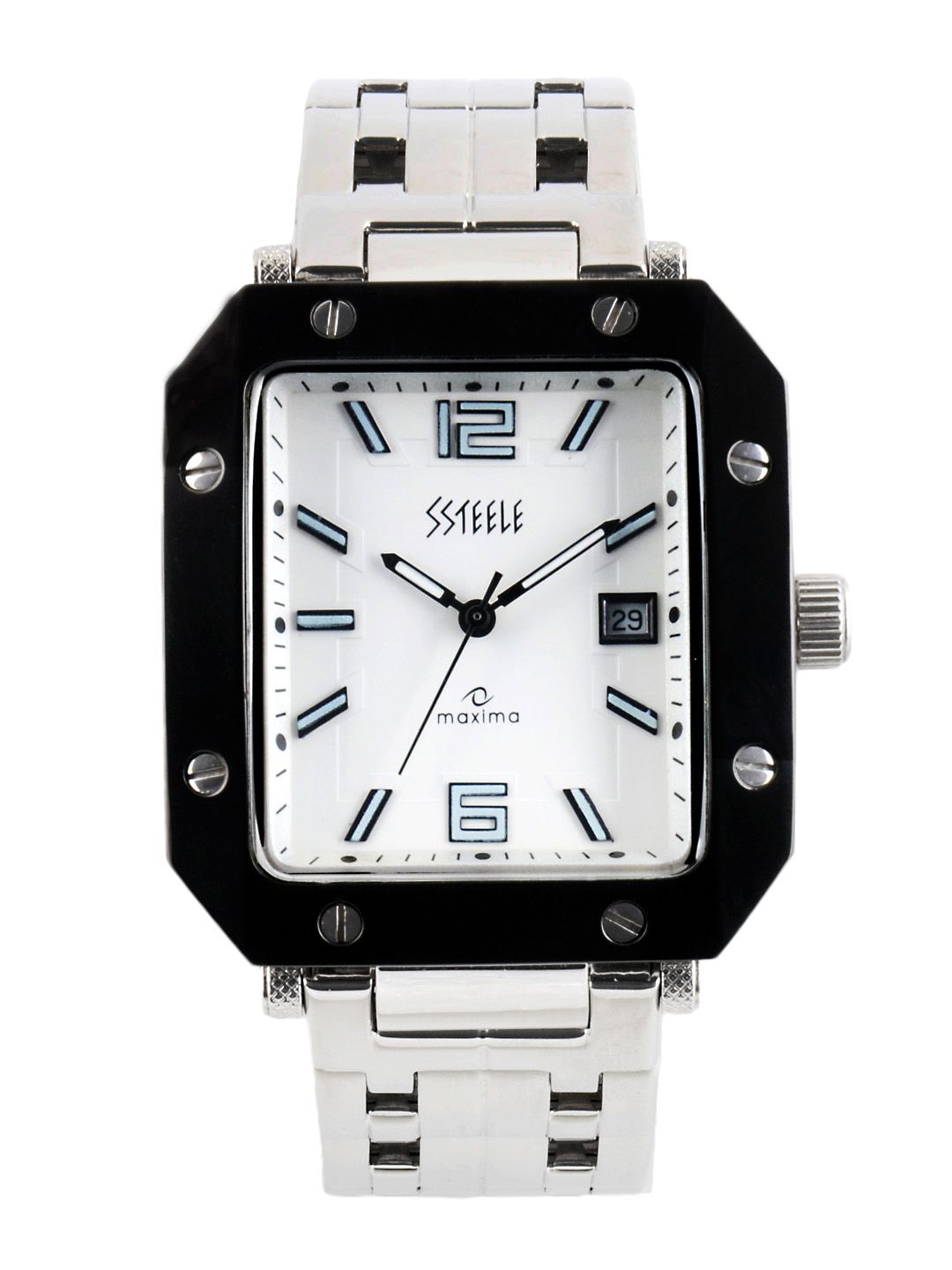 Maxima Men White Dial Watch