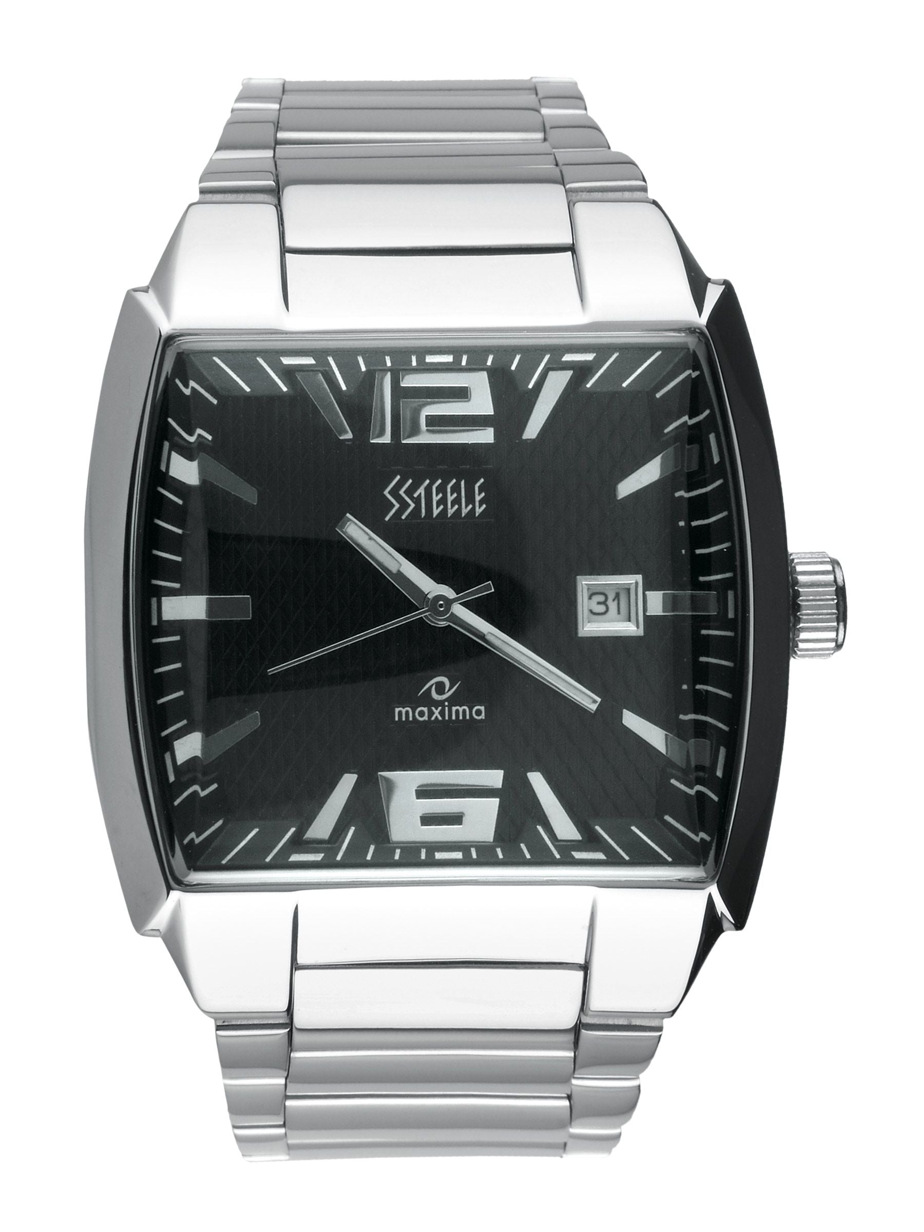 Maxima Ssteele Men Black Watch