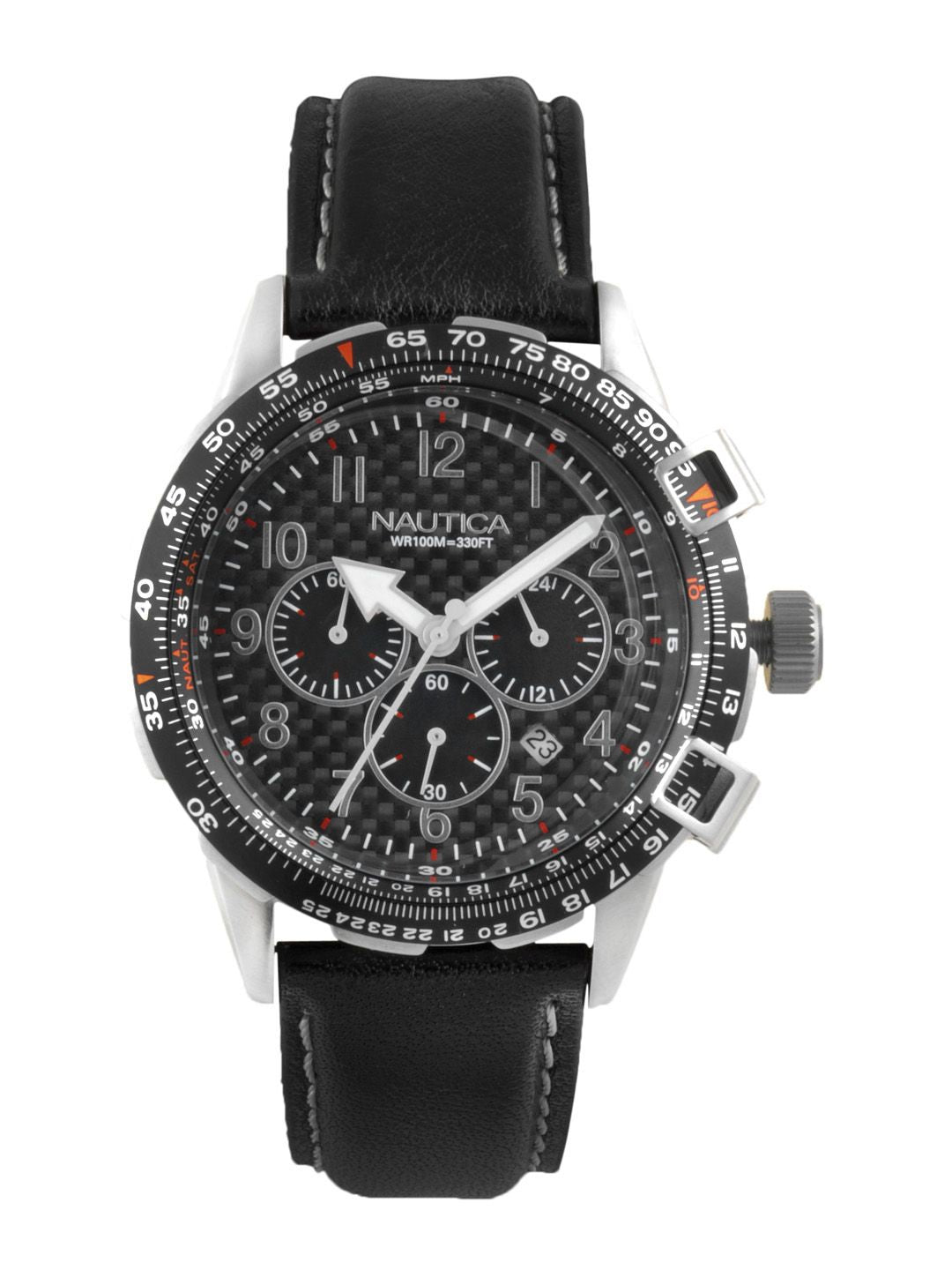 Nautica Men Black Dial Chronograph Watch