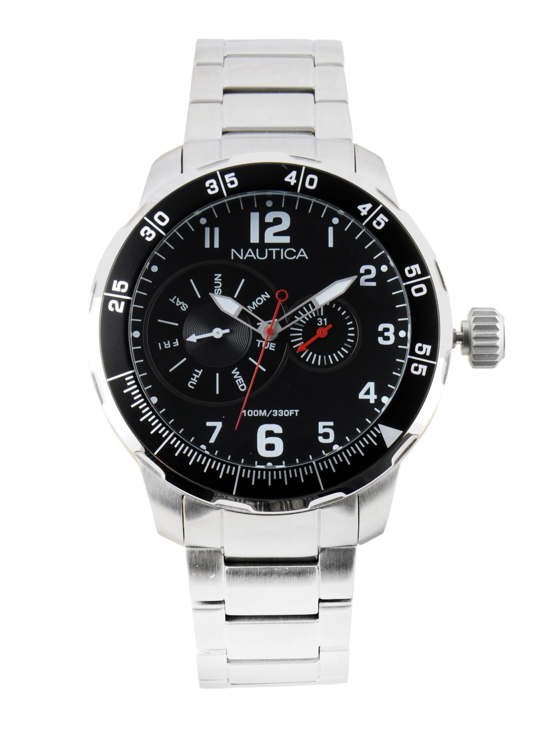 Nautica Men Black Dial Chronograph Watch