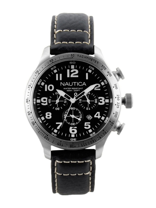 Nautica Men Black Dial Chronograph Watch