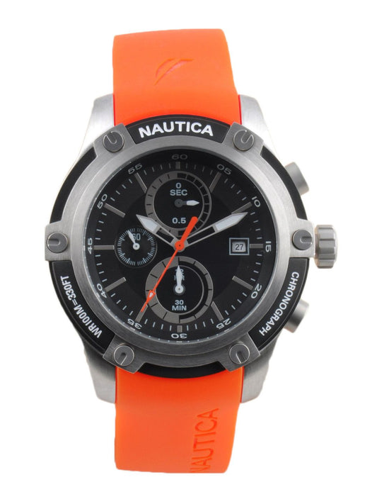 Nautica Men Black Dial Chronograph Watch