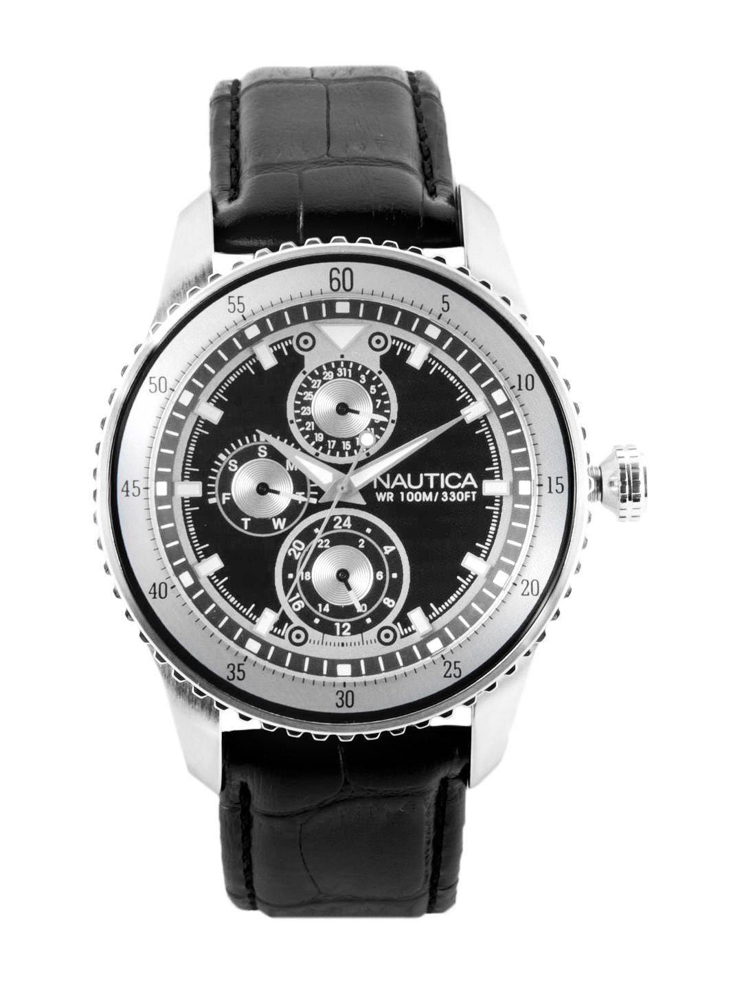 Nautica Men Black Dial Chronograph Watch