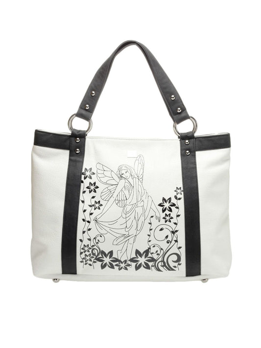 Nyk Women White Orchid Laptop Bag