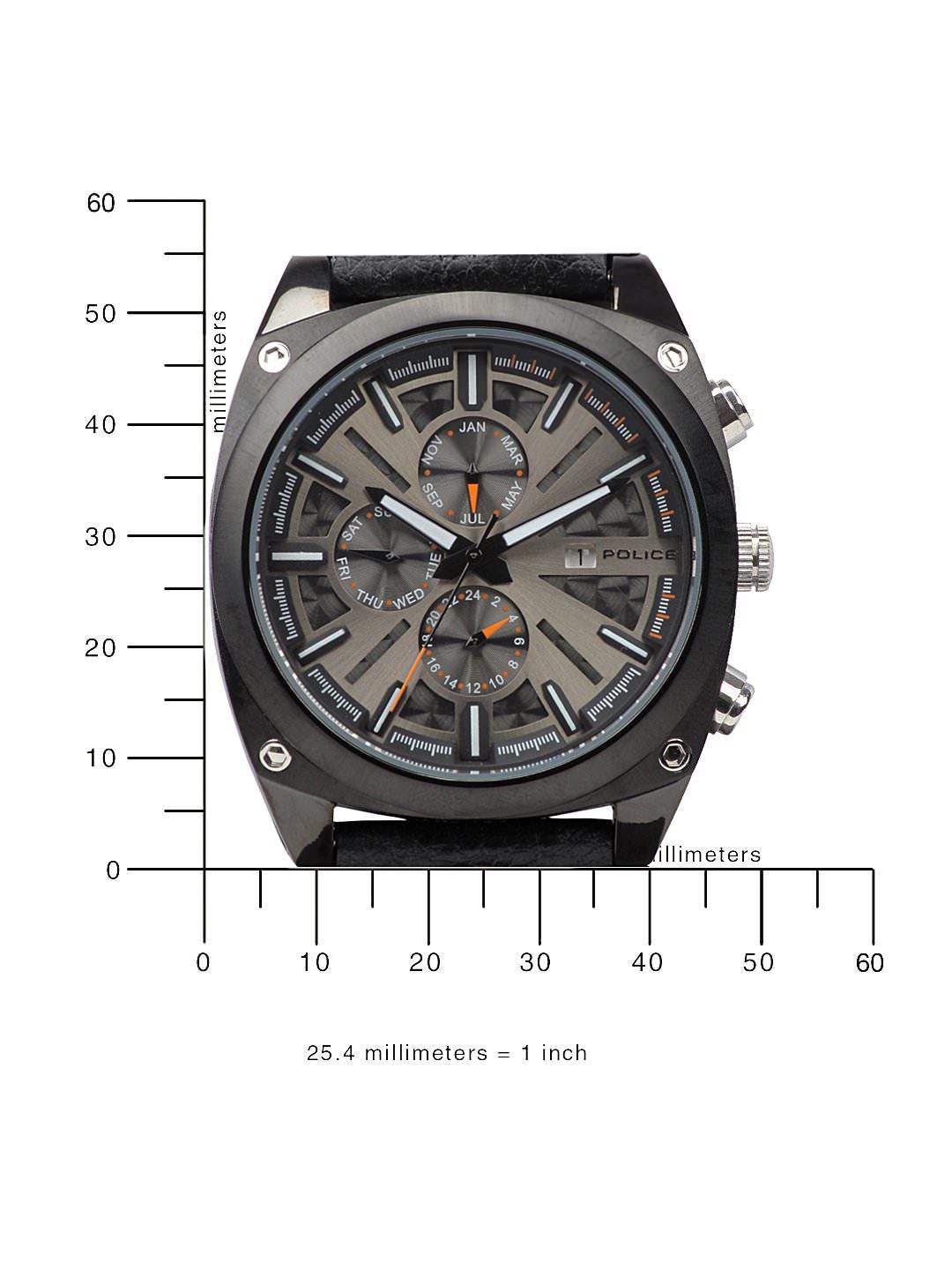 Police Men Black Dial Chronograph Watch PL12699JSB