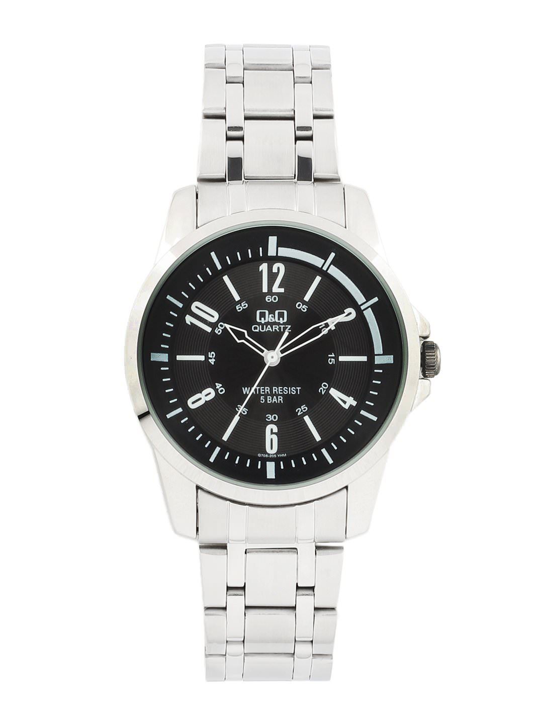 Q&Q Men Black Dial Analogue Watch Q708J205Y