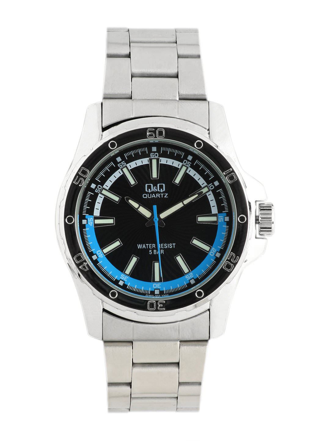 Q&Q Men Steel Strap Watch