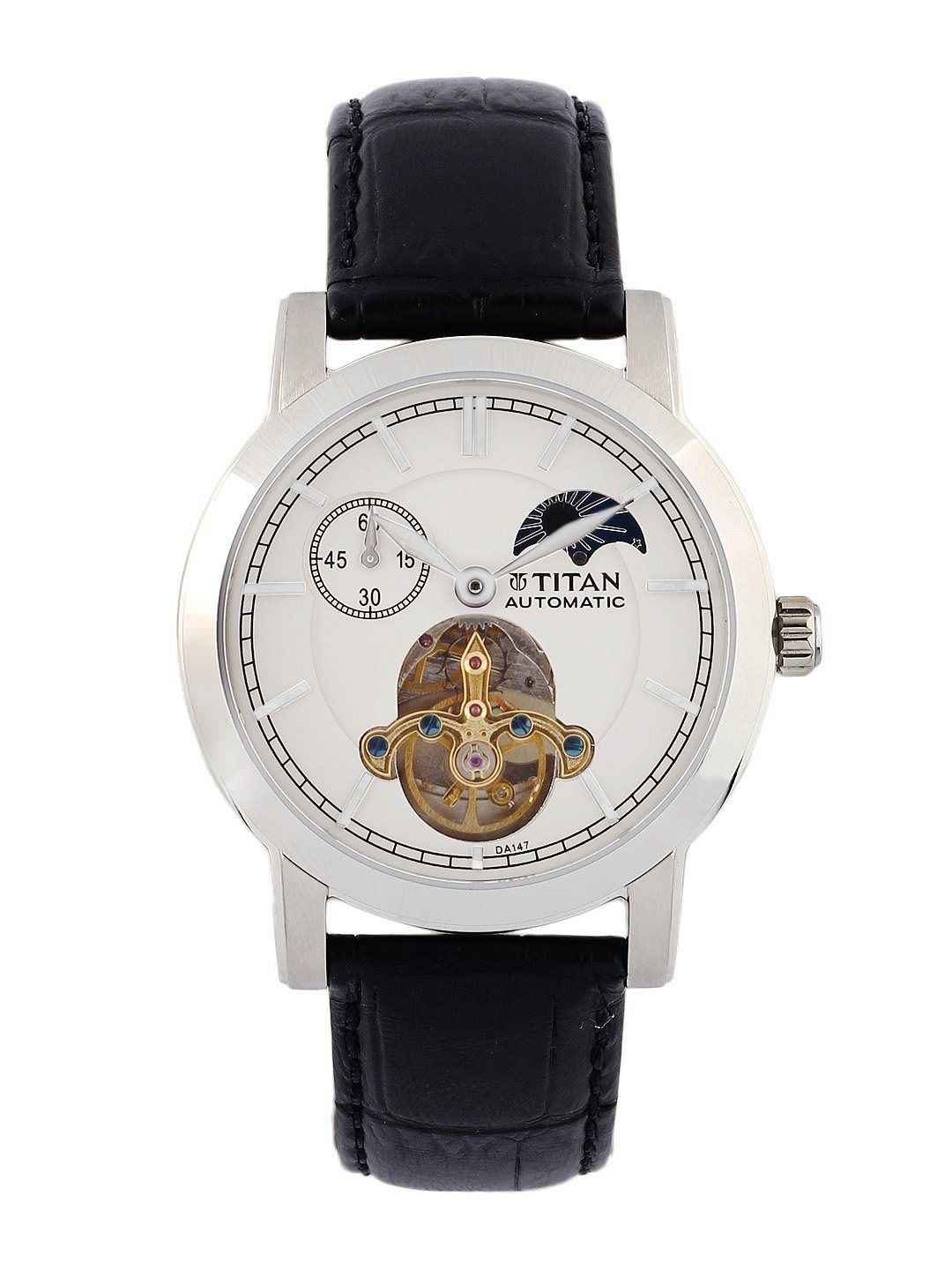 Titan Men White Dial Automatic Watch NB9365SL01