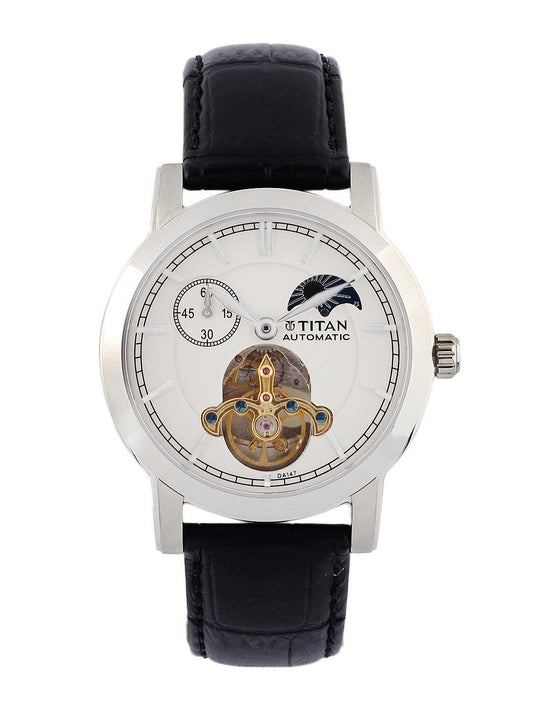 Titan Men White Dial Automatic Watch NB9365SL01