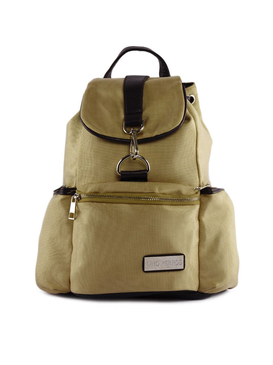 Lino Perros Women Leatherite Beige Backpack