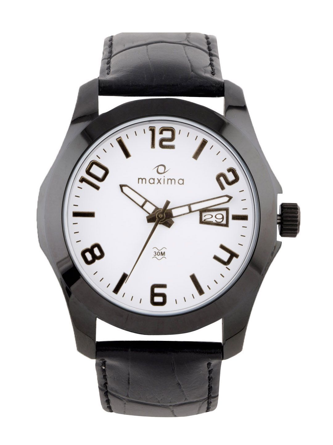 Maxima Men White Dial Attivo Watch