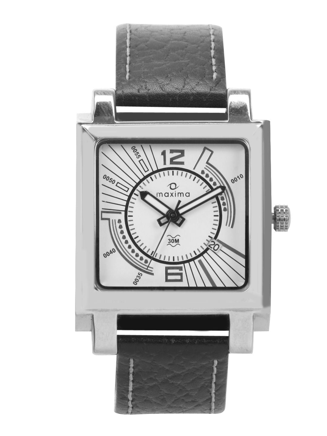 Maxima Men White Dial Attivo Watch