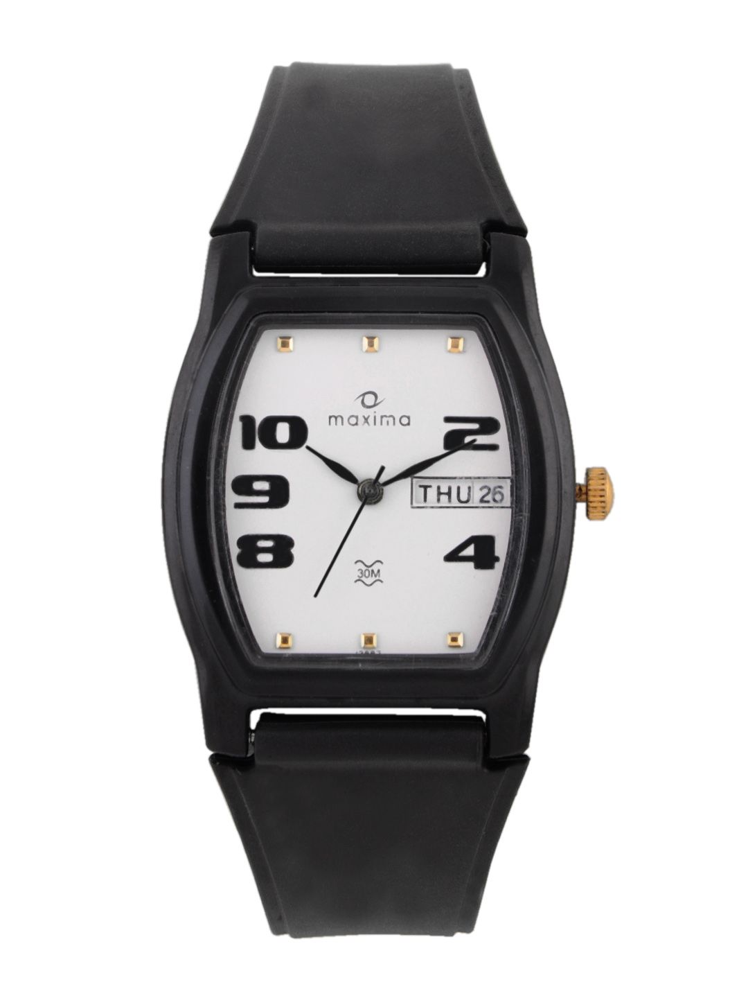 Maxima Men White Dial Watch