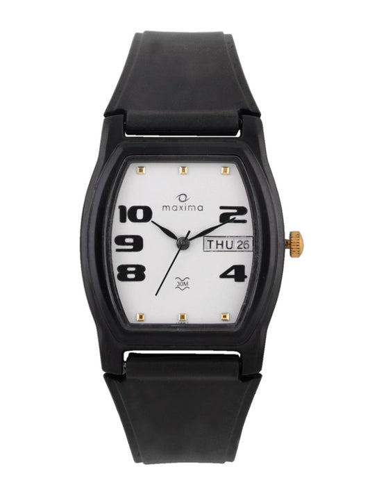 Maxima Men White Dial Watch