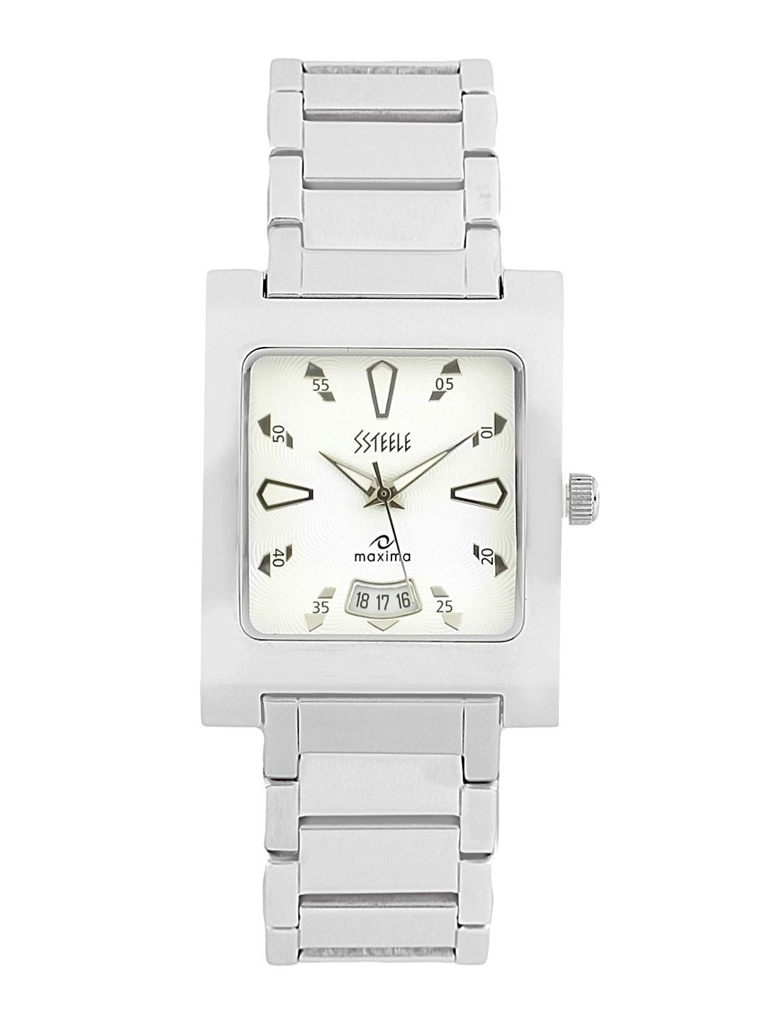 Maxima Men White Dial Watch