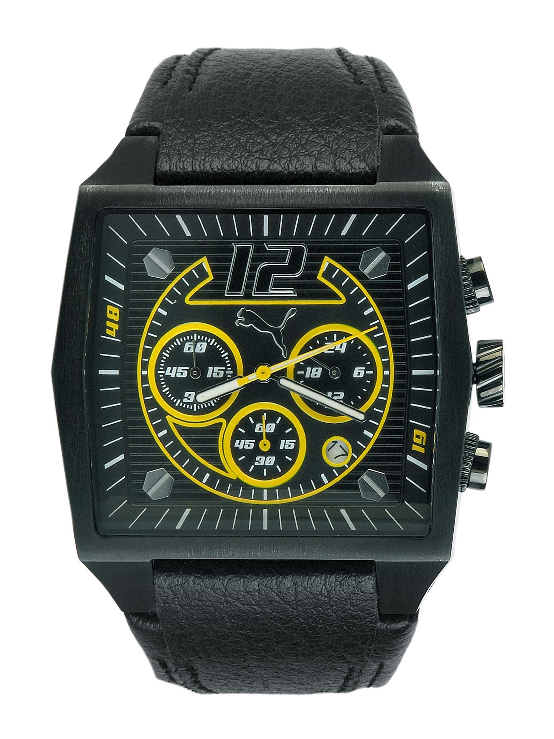 Puma Men Rod Yellow Black Watches