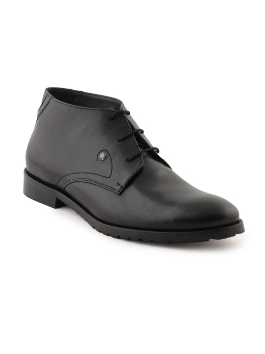 Enroute Men Leather Black Formal Shoes