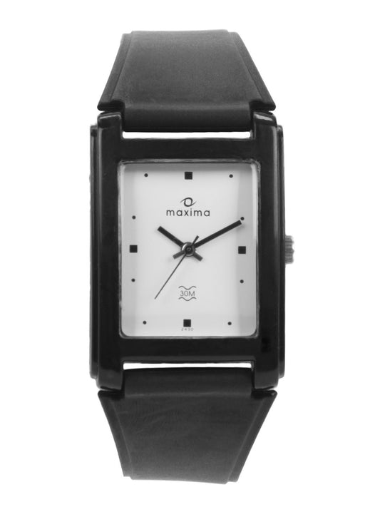 Maxima Men White Dial Watch