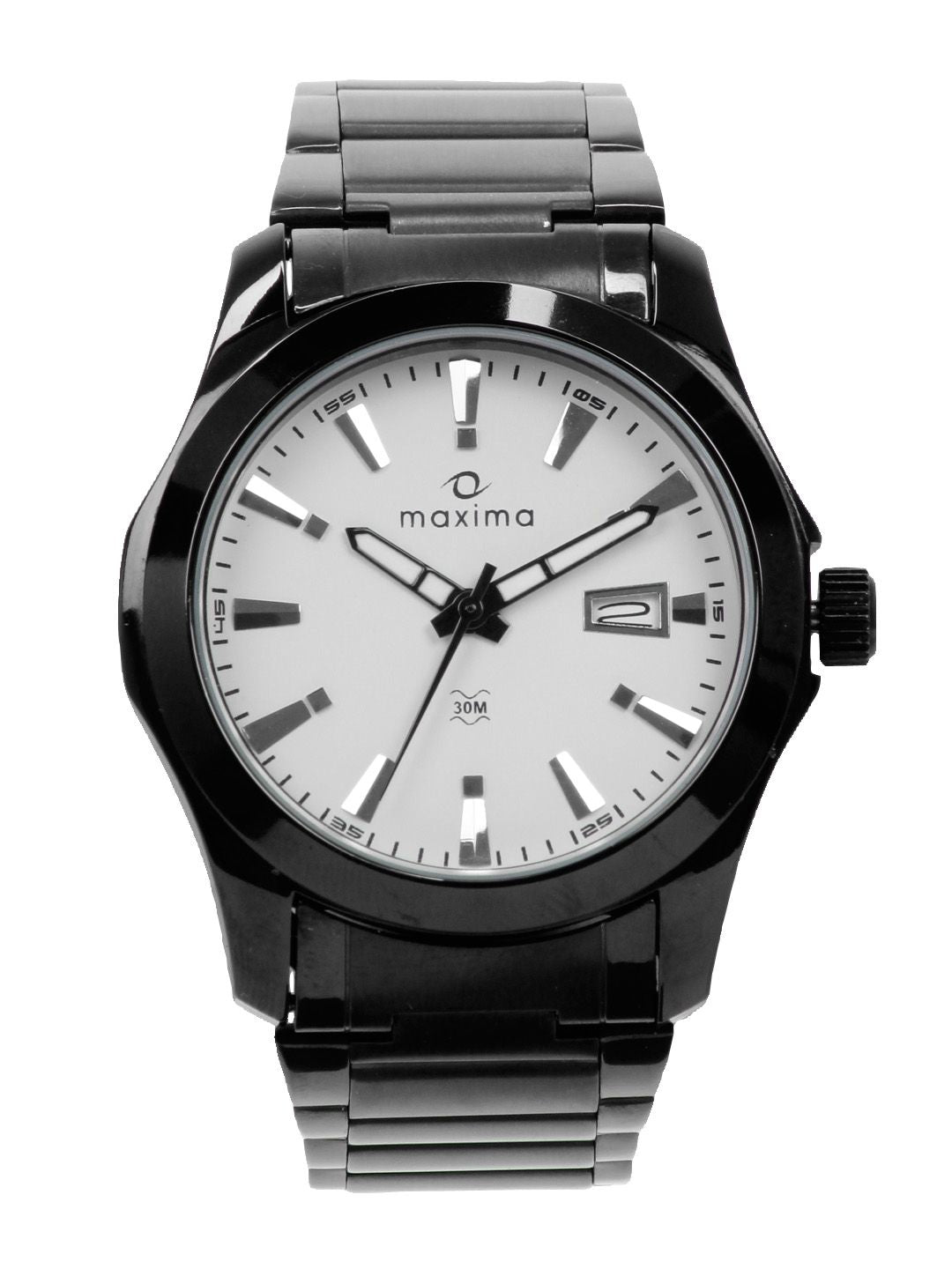 Maxima Men White Dial Attivo Watch
