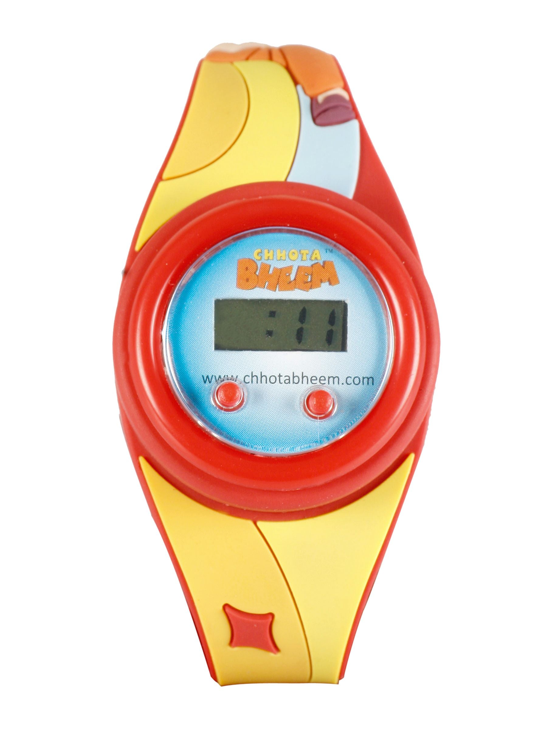 Chhota Bheem kids-Boys Red Digital Pop Watch