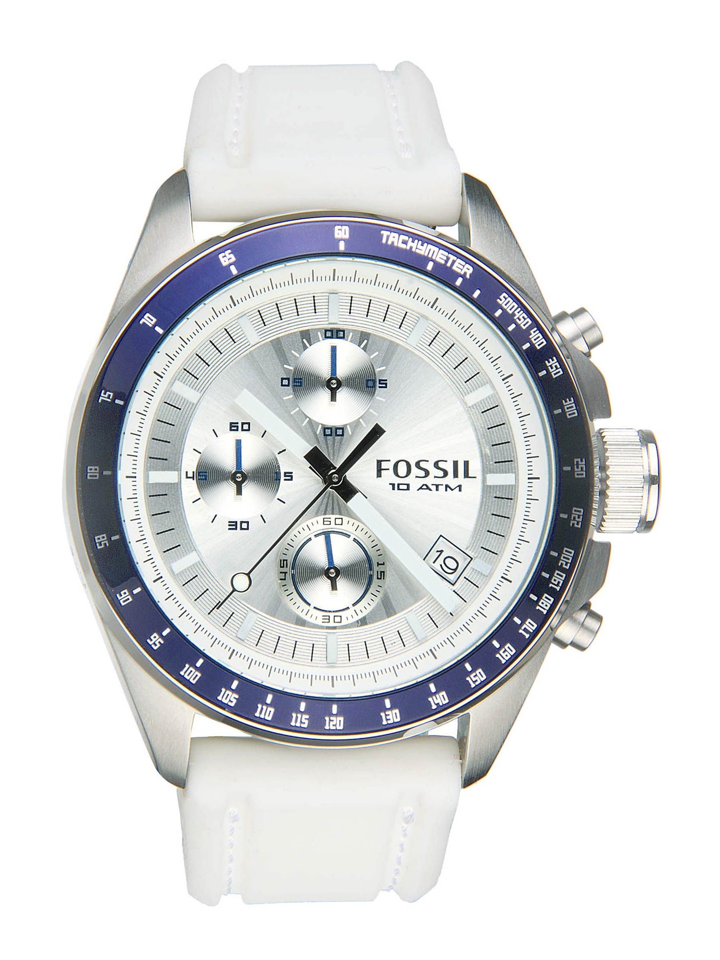 Fossil Men Silver-Toned Chronograph Watch CH2646