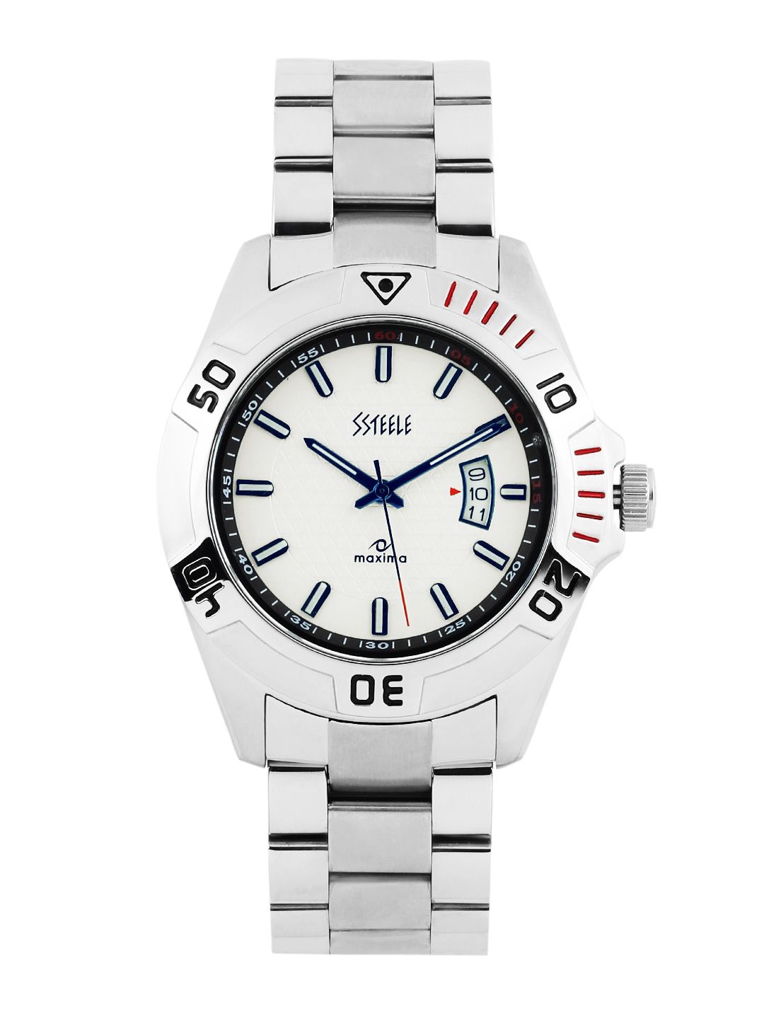 Maxima Men Sliver Dial Watch